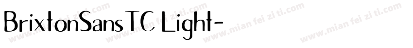 BrixtonSansTC Light字体转换